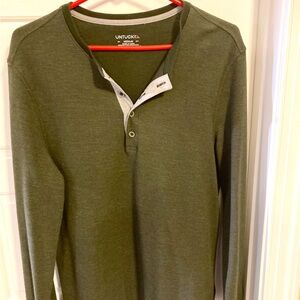 UNTUCKit Olive Long Sleeve Henley
